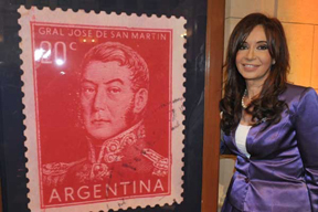 Nuestra Presidente Cristina Fernández de Kirchner y las Estampillas