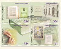 Las Bibliotecas Populares en los sellos postales