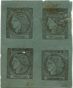 Blue Corrientes Province Stamps