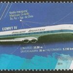 Comet IV "Las Tres Marías" Vuelo Inaugural Buenos Aires-Chile - Aerolíneas Argentinas - Año de Emisión del Sello Postal 2014