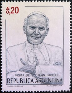 Pope John Paul II - Postage Stamp issued in 1987