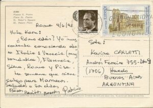 Tarjeta Postal Circulada Real desde España