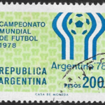 Francobollo di base della Coppa del Mondo Argentina 1978 che circolò tra il 1977 e il 1979