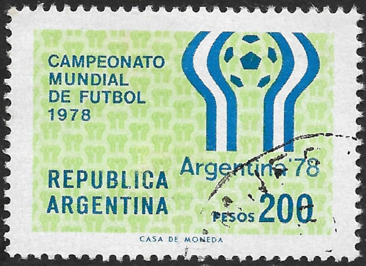 Mundial Argentina 1978 sello básico que circuló entre 1977 y 1979