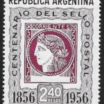 Centenario del Primer Sello Postal Argentino - (1856-1956)