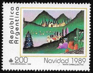 Navidad Año 1989 - Pintora Maria Carballido