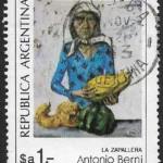 Pintura Argentina - Antonio Berni La Zapallera - Año 1983