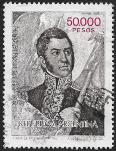 San Martin Face value 50,000 pesos - Year 1981