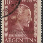 Eva Perón Servicio Oficial 10 centavos